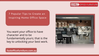 7 Popular Tips to Create an Inspiring Home Office Space | Fast Office Furniture