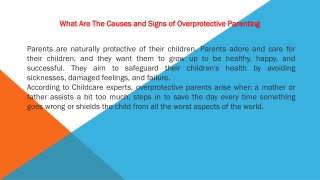 What Are The Causes and Signs of Overprotective Parenting