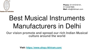 Best Musical Instruments Manufacturers in Delhi