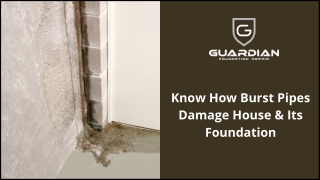 Impacts of a Busted Pipes Damage House & Its Foundation