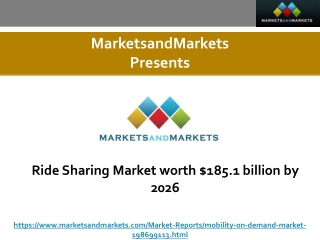 Ride Sharing Market worth $185.1 billion by 2026