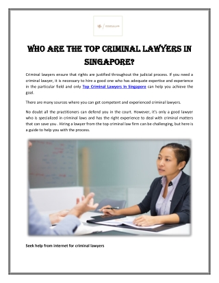 Who are the Top Criminal Lawyers In Singapore.docx