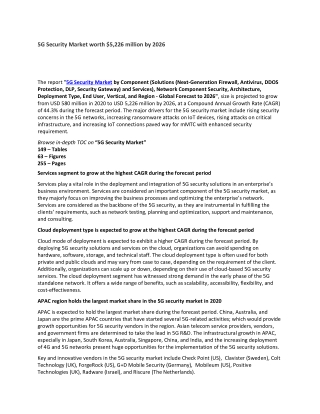 5G Security Market worth $5,226 million by 2026