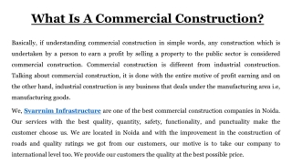 Commercial Construction