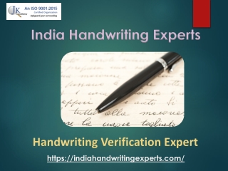 Handwriting Verification Expert – India Handwriting Expert