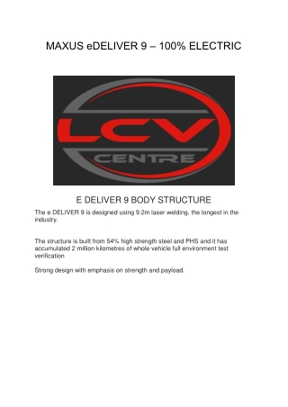LCV Centre Ltd GMB
