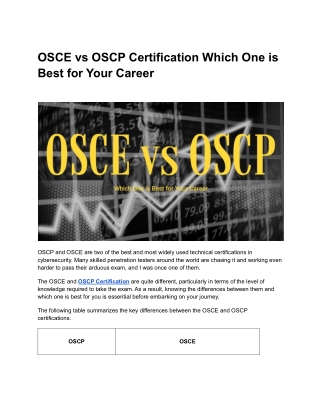 OSCE vs OSCP Certification Make Which One is Best for Your Career