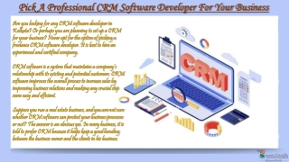 CRM software developer in Kolkata