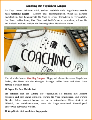 bestes coaching für yogalehrer in langen