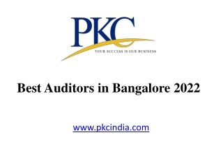 Best Auditors in Bangalore 2022