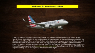 American Airlines Flight Deals  1-866-579-8033