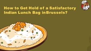 How to Get Hold of a Satisfactory Indian Lunch Bag in Brussels