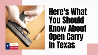 Here's What You Should Know About Open Carry In Texas