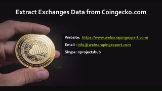Extract Exchanges Data from Coingecko.com