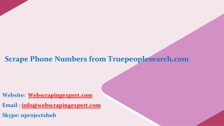 Scrape Phone Numbers from Truepeoplesearch.com