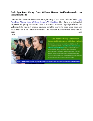 Cash App Free Money Code Without Human Verification-seeks out instant methods