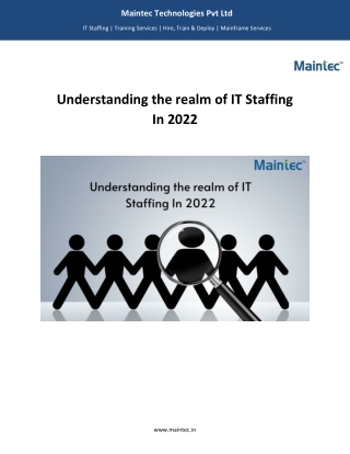 Understanding the realm of  IT Staffing