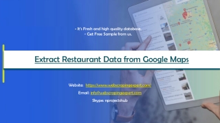 Extract Restaurant Data from Google Maps
