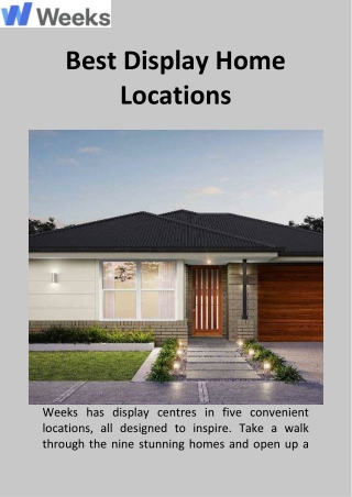 Best Display Home