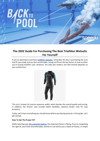 The 2022 Guide For Purchasing The Best Triathlon Wetsuits For Yourself