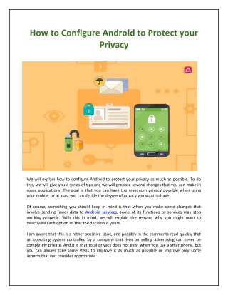 How to Configure Android to Protect your Privacy