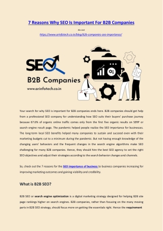 7 Reasons Why SEO is Important for B2B Companies