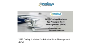 2022 Coding Updates For Principal Care Management (PCM)
