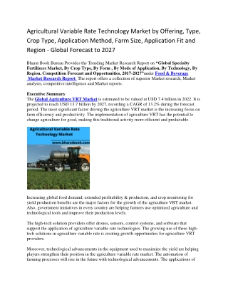Agricultural Variable Rate Technology Market by Offering, Type, Crop Type, Application Method, Farm Size, Application Fi