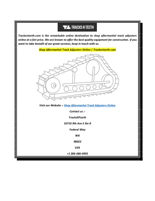 Shop Aftermarket Track Adjusters Online  Tracksnteeth.com