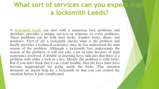 Locksmith Leeds