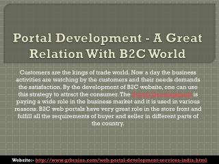Portal Development - A Great Relation With B2C World