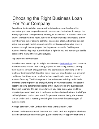 Business Loan