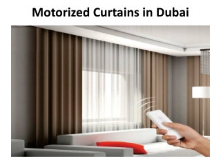 Motorized Curtains in Dubai