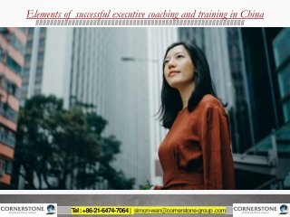 Elements of successful executive coaching and training in China