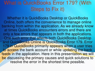 What is QuickBooks Error 179? (With Steps to Fix it)