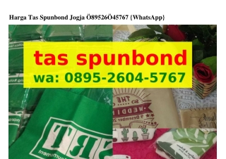 Harga Tas Spunbond Jogja