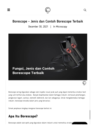 Borescope - Jenis dan Contoh Borescope Terbaik