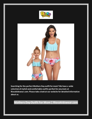 Mothers Day Outfit For Mom | Riocokidswear.com
