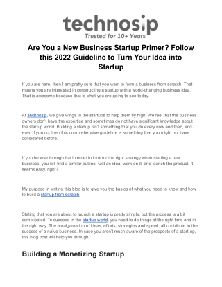 Are You a New Business Startup Primer_ Follow this 2022 Guideline to Turn Your Idea into Startup