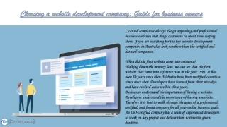 website development companies in Australia