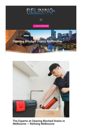 Clearing Blocked Drains Melbourne