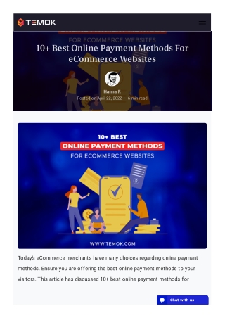 10  Best Online Payment Methods For eCommerce Websites