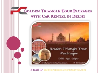 Book Golden Triangle Tour Packages with Car Rental