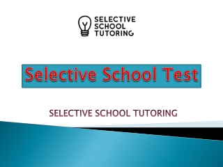 Selective School Test