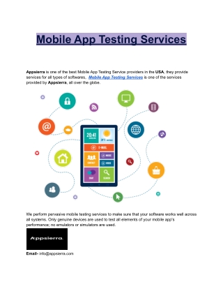 Mobile App Testing Services