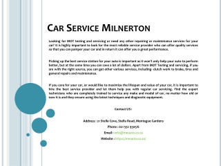 Car Service Milnerton