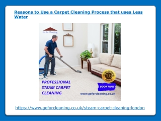 Reasons to Use a Carpet Cleaning Process that uses Less Water