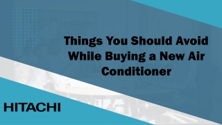 Five Things You Should Avoid While Buying a New Air Conditioner