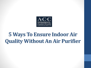 5 Ways To Ensure Indoor Air Quality Without An Air Purifier