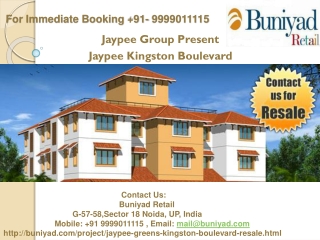 Jaypee Kingston Boulevard Resale @ 9999011115